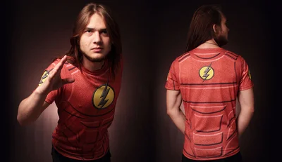 Футболки с полной запечаткой: Флэш супер герой Flash